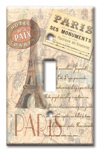 Art Plates - Decorative OVERSIZED Switch Plates & Outlet Covers - Paris III