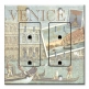Printed 2 Gang Decora Duplex Receptacle Outlet with matching Wall Plate - Venice