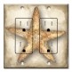 Printed 2 Gang Decora Duplex Receptacle Outlet with matching Wall Plate - Star Fish