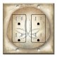 Printed 2 Gang Decora Duplex Receptacle Outlet with matching Wall Plate - Sand Dollar
