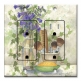 Printed 2 Gang Decora Duplex Receptacle Outlet with matching Wall Plate - Bath Brushes