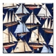 Printed 2 Gang Decora Duplex Receptacle Outlet with matching Wall Plate - Sail Boats - Image by Dan Morris