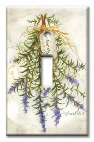 Art Plates - Decorative OVERSIZED Switch Plate - Outlet Cover - Rosemary