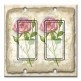 Printed Decora 2 Gang Rocker Style Switch with matching Wall Plate - Old Rose