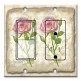 Printed 2 Gang Decora Switch - Outlet Combo with matching Wall Plate - Old Rose