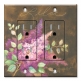 Printed 2 Gang Decora Duplex Receptacle Outlet with matching Wall Plate - Lilac