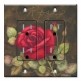 Printed 2 Gang Decora Duplex Receptacle Outlet with matching Wall Plate - Rose
