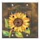 Printed 2 Gang Decora Duplex Receptacle Outlet with matching Wall Plate - Sunflower