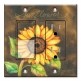 Printed 2 Gang Decora Switch - Outlet Combo with matching Wall Plate - Sunflower