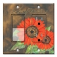 Printed 2 Gang Decora Switch - Outlet Combo with matching Wall Plate - Red Sunflower