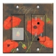Printed 2 Gang Decora Switch - Outlet Combo with matching Wall Plate - Poppy