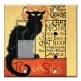 Printed 2 Gang Decora Switch - Outlet Combo with matching Wall Plate - Chat Noir (Black Cat)