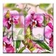 Printed Decora 2 Gang Rocker Style Switch with matching Wall Plate - Green Butterfly