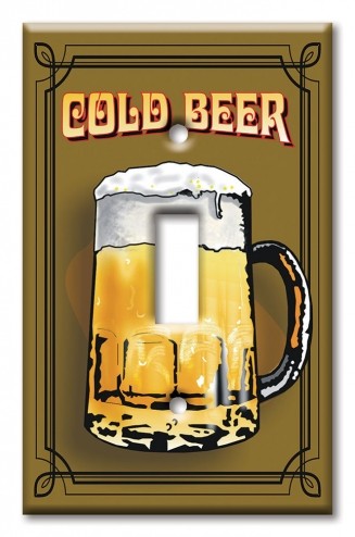 Art Plates - Decorative OVERSIZED Wall Plates & Outlet Covers - Cold Beer