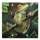 Printed 2 Gang Decora Duplex Receptacle Outlet with matching Wall Plate - Yellow Eyed Tree Frog