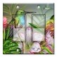 Printed Decora 2 Gang Rocker Style Switch with matching Wall Plate - Hummingbird at Rest