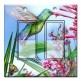 Printed Decora 2 Gang Rocker Style Switch with matching Wall Plate - Green Hummingbird