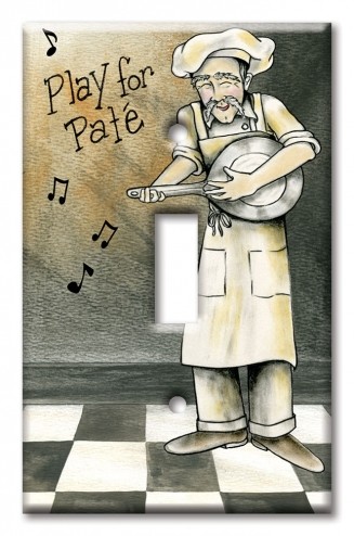 Art Plates - Decorative OVERSIZED Switch Plates & Outlet Covers - Pan Chef
