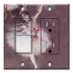 Printed 2 Gang Decora Switch - Outlet Combo with matching Wall Plate - Degas: Dancer