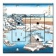 Printed 2 Gang Decora Duplex Receptacle Outlet with matching Wall Plate - Hokusai: Sumida River