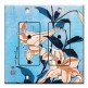 Printed 2 Gang Decora Duplex Receptacle Outlet with matching Wall Plate - Hokusai: Lilies
