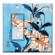 Printed 2 Gang Decora Switch - Outlet Combo with matching Wall Plate - Hokusai: Lilies