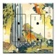Printed 2 Gang Decora Duplex Receptacle Outlet with matching Wall Plate - Hokusai: Kirifuri Waterfall