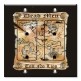 Printed 2 Gang Decora Duplex Receptacle Outlet with matching Wall Plate - Treasure Map