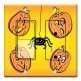 Printed 2 Gang Decora Switch - Outlet Combo with matching Wall Plate - Halloween - Jack O Lantern