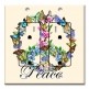 Printed 2 Gang Decora Duplex Receptacle Outlet with matching Wall Plate - Holiday Peace