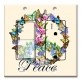 Printed 2 Gang Decora Switch - Outlet Combo with matching Wall Plate - Holiday Peace