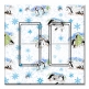 Printed Decora 2 Gang Rocker Style Switch with matching Wall Plate - Christmas Penguins