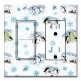 Printed 2 Gang Decora Switch - Outlet Combo with matching Wall Plate - Christmas Penguins