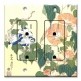 Printed 2 Gang Decora Duplex Receptacle Outlet with matching Wall Plate - Hokusai: Convolvulus