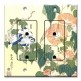 Printed 2 Gang Decora Duplex Receptacle Outlet with matching Wall Plate - Hokusai: Convolvulus