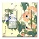 Printed 2 Gang Decora Switch - Outlet Combo with matching Wall Plate - Hokusai: Convolvulus