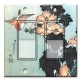 Printed Decora 2 Gang Rocker Style Switch with matching Wall Plate - Hokusai: Hibiscus and Sparrow