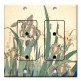 Printed 2 Gang Decora Duplex Receptacle Outlet with matching Wall Plate - Hokusai: Irises