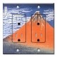 Printed 2 Gang Decora Duplex Receptacle Outlet with matching Wall Plate - Hokusai: Mount Fuji