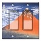 Printed Decora 2 Gang Rocker Style Switch with matching Wall Plate - Hokusai: Mount Fuji