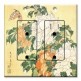 Printed 2 Gang Decora Duplex Receptacle Outlet with matching Wall Plate - Hokusai: Peonies and Butterfly