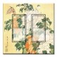 Printed Decora 2 Gang Rocker Style Switch with matching Wall Plate - Hokusai: Peonies and Butterfly