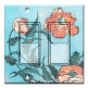 Printed Decora 2 Gang Rocker Style Switch with matching Wall Plate - Hokusai: Poppies