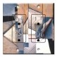 Printed 2 Gang Decora Duplex Receptacle Outlet with matching Wall Plate - Gris: The Book