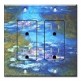 Printed 2 Gang Decora Duplex Receptacle Outlet with matching Wall Plate - Monet: Irises II