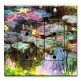 Printed 2 Gang Decora Duplex Receptacle Outlet with matching Wall Plate - Monet: Violet Lilies