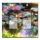 Printed Decora 2 Gang Rocker Style Switch with matching Wall Plate - Monet: Violet Lilies