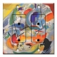 Printed 2 Gang Decora Duplex Receptacle Outlet with matching Wall Plate - Kandinsky: Sea Battle