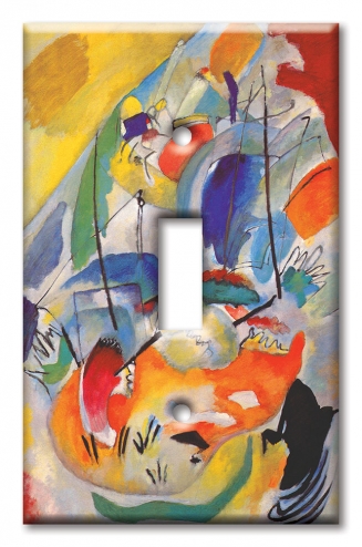 Art Plates - Decorative OVERSIZED Wall Plate - Outlet Cover - Kandinsky: Sea Battle