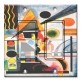 Printed Decora 2 Gang Rocker Style Switch with matching Wall Plate - Kandinsky: Balancement